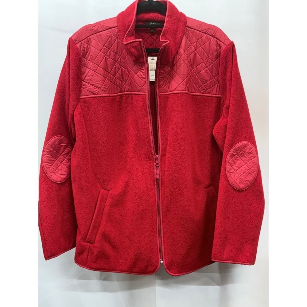 NWT $99 Talbots Red Fleece Full Zip Jacket Sz 2XP